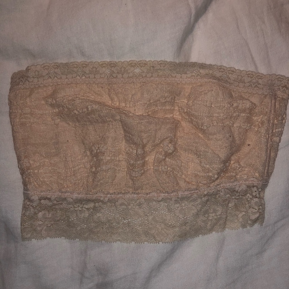 Pale pink lace bandeau